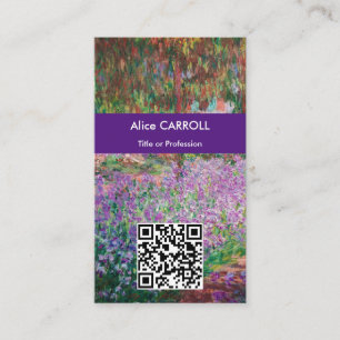 Monet - Kunstentuin in Giverny - QR-code Visitekaartje