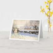 Monet la carte de voeux de pie (Fleur jaune)