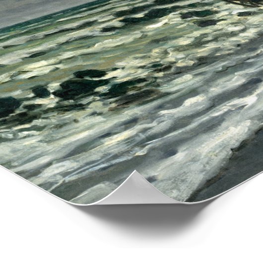 Monet - la Pointe de la Heve bij lage toon Poster (Hoek)
