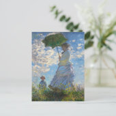 Monet La Promenade Femme avec carte postale Paraso (Debout devant)