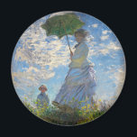 Monet La Promenade Femme avec un aimant Parasol<br><div class="desc">Claude Monet La Femme Promenade avec un aimant Parasol. Peinture à l'huile sur toile de 1875. L'une des oeuvres les plus charmantes de Monet, The Promenade, présente une jeune femme et un enfant debout dans un champ au-dessus de fleurs sauvages jaunes. La femme tient un parasol vert et bleu tandis...</div>