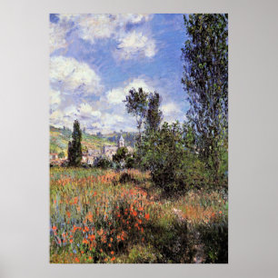 Monet - Lane in de papavervelden Poster
