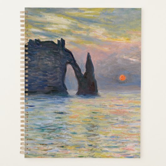 Monet - Le Manneport, Falaise à Etretat, coucher d (Devant)