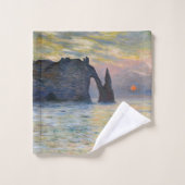 Monet - Le Manneport, Falaise à Etretat, coucher d (Gant de toilette)