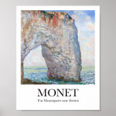 Monet Le Manneporte près de Étretat Poster (Devant)