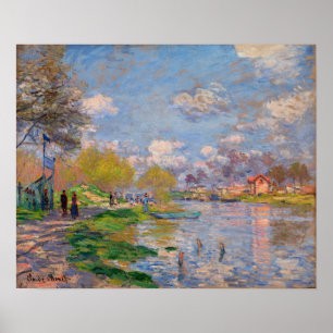 Monet - Lente aan de Seine Poster