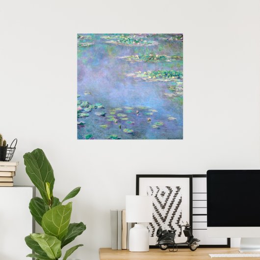 Monet Les Nympheas Water Lilies Fine Art Poster (Thuiskantoor)