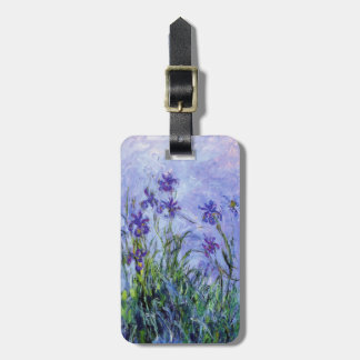 Monet Lila Irises Bagagelabel