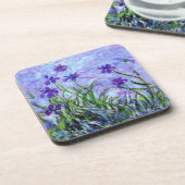 Monet Lila Irises Bier Onderzetter (Linkerzijde)