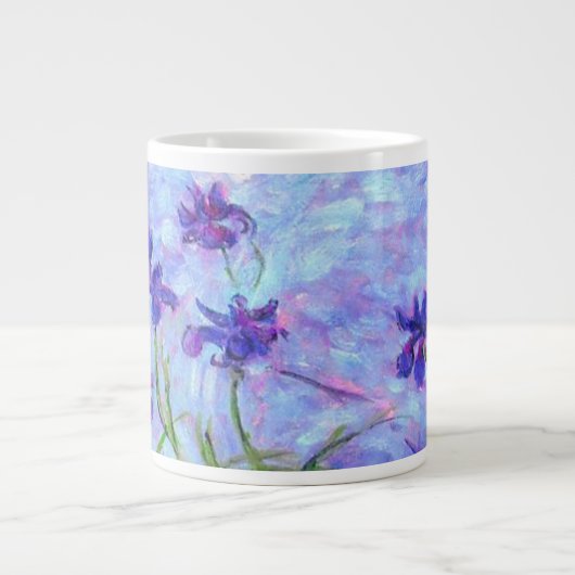 Monet Lila Irises Extra Grote Beker (Voorkant)