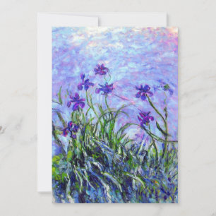Monet Lila Irises Kaart