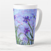 Monet Lila Irises Latte Mok (Rechterhoek)