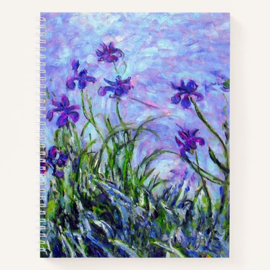 Monet Lila Irises Notitieboek (Voorkant)