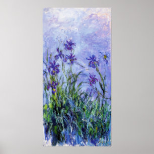 Monet Lila Irises Poster