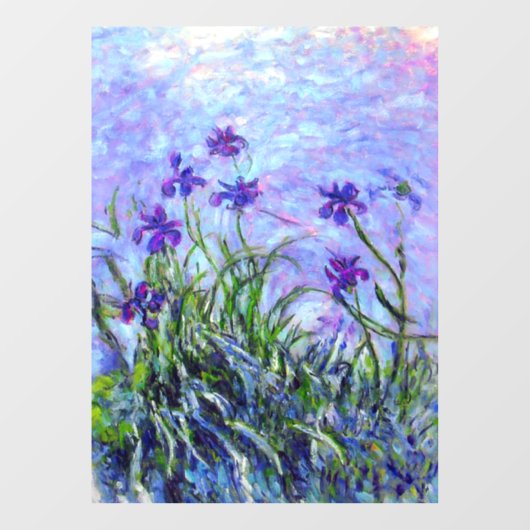 Monet Lila Irises Raamsticker (Vel)