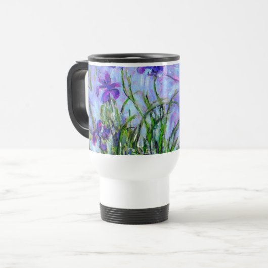 Monet Lila Irises Reisbeker (Voorkant links)
