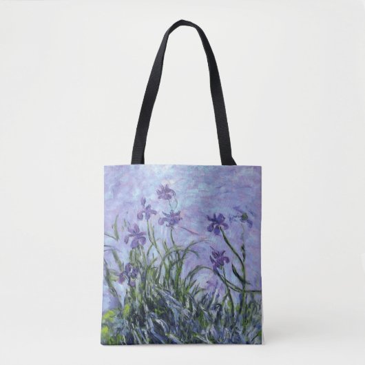 Monet Lila Irisse Canvas tas (Voorkant)