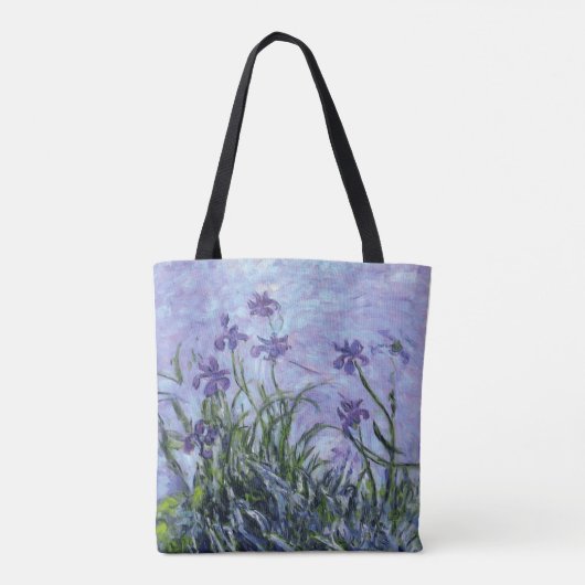 Monet Lila Irisse Canvas tas (Achterkant)