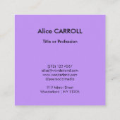 Monet - Lilac Irises / Paarse Irissen - QR Code Vierkante Visitekaartje (Achterkant)