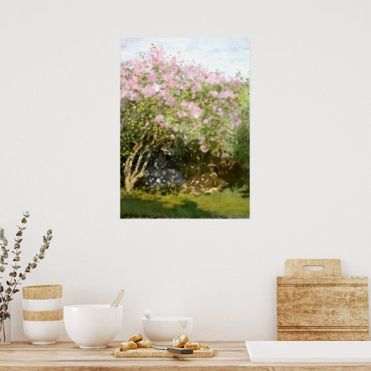 Monet - Lilacs in de zon Poster (Keuken)