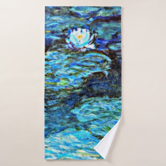 Monet - Lys d'eau Bleus (Serviette de bain)