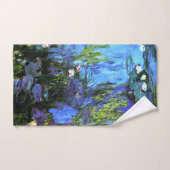 Monet - Lys d'eau, Indigo bleu (Serviette à main)