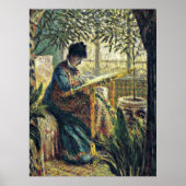 Monet - Madame Monet Embroidering Poster (Voorkant)