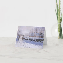 Monet Magpie Kerstmis Kaart Blank Notecard