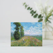 Monet - Meadow met Poplars Briefkaart (Staand voorkant)