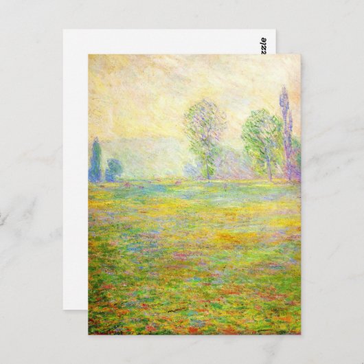 Monet Meadows sur carte postale Giverny (Devant / Derrière)