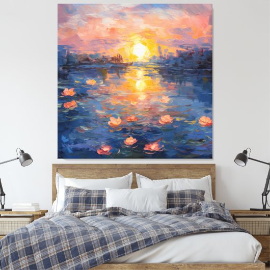 Monet meesterwerken canvas afdruk (Insitu (Slaapkamer))