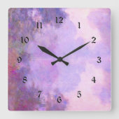 Monet - Mistige ochtend op de Seine Vierkante Klok (Voorkant)