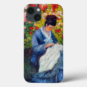 Monet moeder en kind in de tuin iPhone 13 hoesje