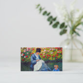 Monet moeder en kind in de tuin informatiekaartje (Staand voorkant)