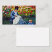Monet moeder en kind in de tuin informatiekaartje (Voorkant / Achterkant)