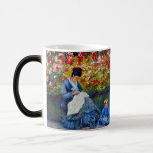 Monet moeder en kind in de tuin magische mok
