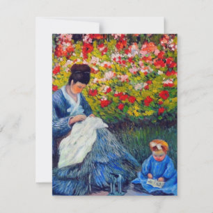Monet moeder en kind in tuinkaart