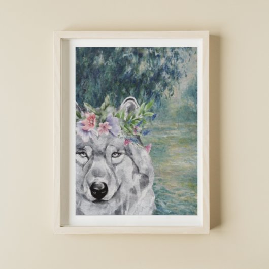 Monet Morning Seine en Gray Wolf Poster