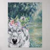 Monet Morning Seine en Gray Wolf Poster (Voorkant)
