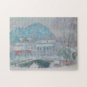 Monet - Noorwegen, dorp Sandviken in de sneeuw Legpuzzel