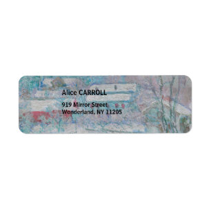 Monet - Noorwegen, het dorp Sandviken in de sneeuw Etiket