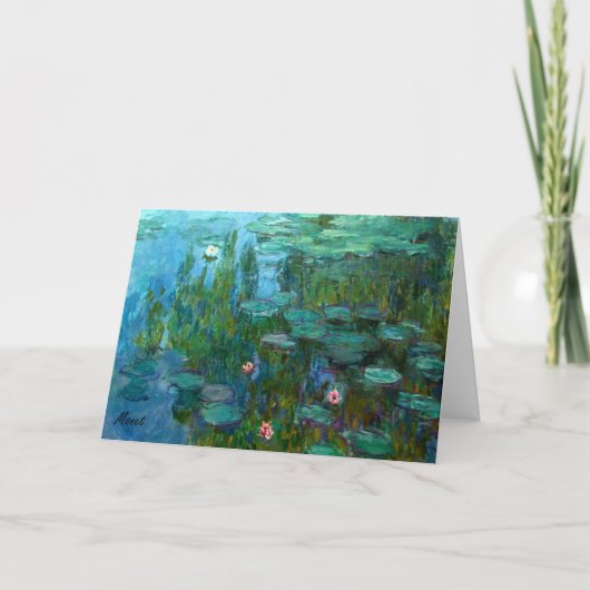 MONET Nympheas : Carte de voeux 1915 (Devant)