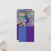 Monet, Nymphéas, Carte Signet Art (Devant/Arrière en situation)