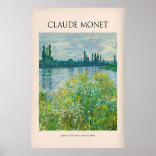 Monet oevers van de Seine Vétheuil rivierlandschap Poster