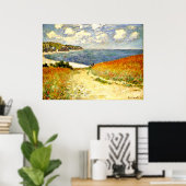 Monet - Pad door het Korn in Pourville Poster (Thuiskantoor)