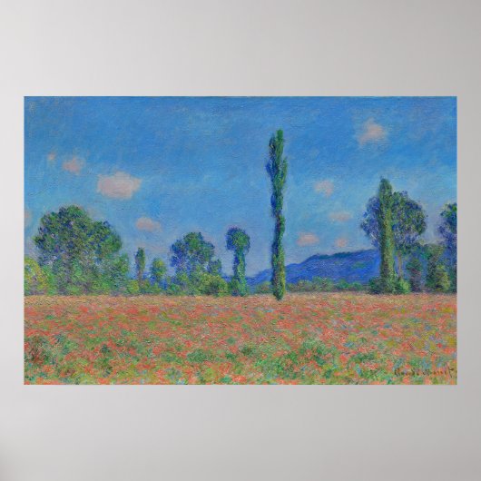 Monet papaver veldeverven poster (Voorkant)