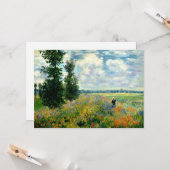 Monet - Papaverveld, Argenteuil Kaart (Voorkant / Achterkant in situ)