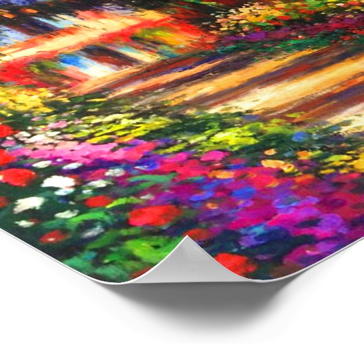 Monet Pathway in Monet's Garden in Giverny Poster (Hoek)