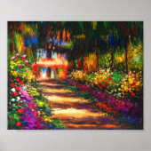 Monet Pathway in Monet's Garden in Giverny Poster (Voorkant)