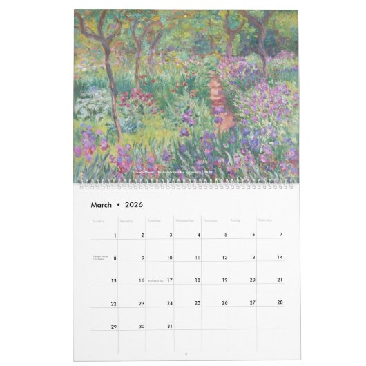Monet Peintures Collection 2024 Calendrier (Mar 2026)